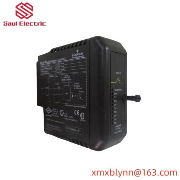 Emerson KJ3201X1-BA1 12P2535X042 - 8-Channel 24 VDC Dry Contact Discrete Input Module