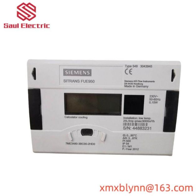 SIEMENS SITRANS FU E950 THERMAL ENERGY Meter, Thermal Energy Measurement System