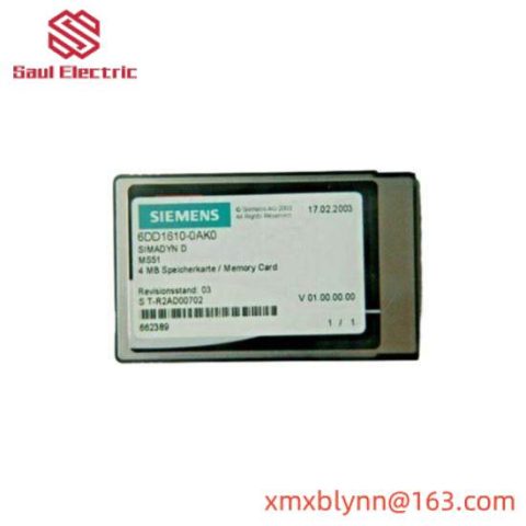 Siemens 6DD1610-0AK0 Flash Memory Module