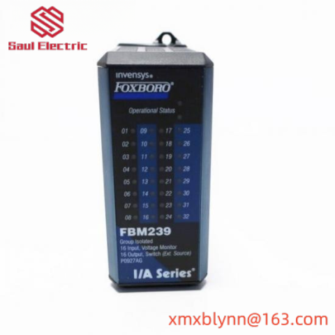FOXBORO FBM239 P0927AG: Industrial Process Control Voltage Monitor, 16 Input/Output Channels