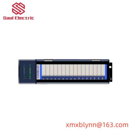general_electric_ic694mdl645_1.jpg Emerson IC694MDL645 Discrete Input I/O Module - 24VDC 16 Point POS/NEG Logic